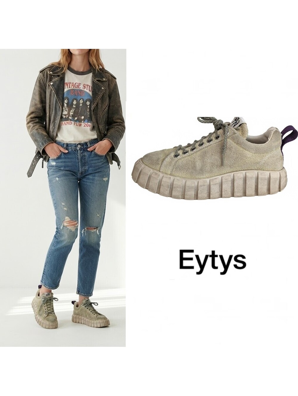 Eytys Odessa Women Platform Sneakers | Beige Suede US 6